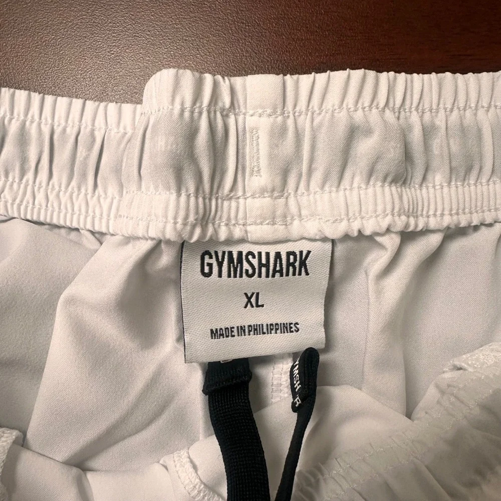 Gymshark Arrival 7" White Athletic Shorts Mens Size XL Gym Drawstring NEW - Picture 3 of 6